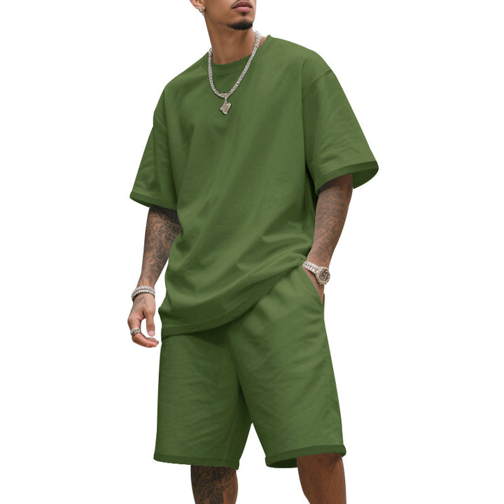 Herren Freizeit-T-Shirt und Shorts-Set aus atmungsaktivem Material Aliams