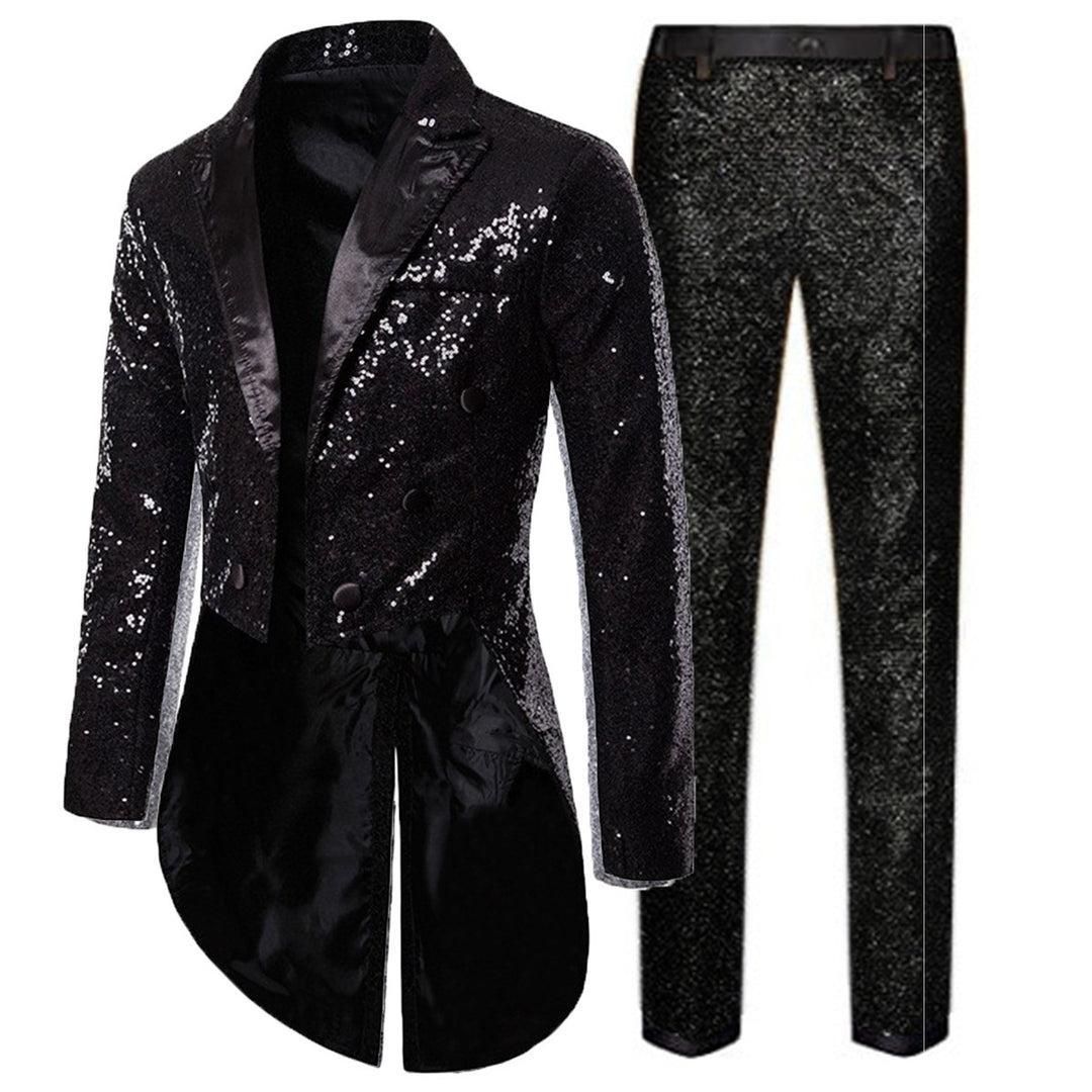 Herren Glitzerndes Paillettenanzug-Set Aliams