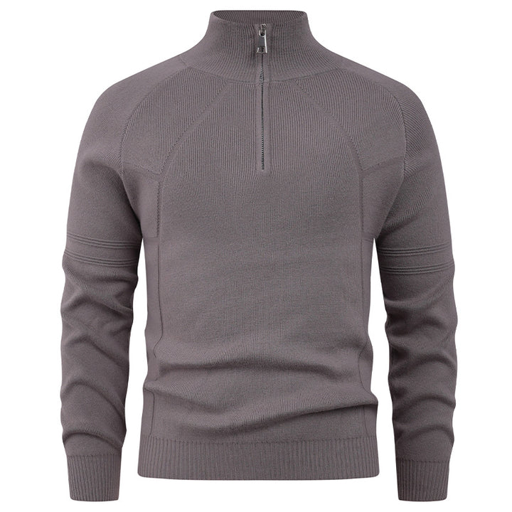 Herren Strickpullover mit modernem Reißverschluss und eleganter Struktur Aliams
