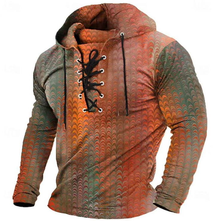 Herren Hooded Sweatshirt mit innovativem Wabenmuster Aliams