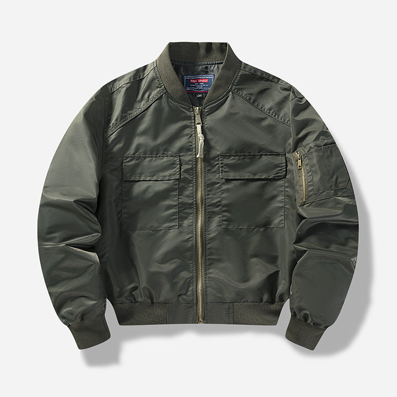 Herren Utility-Bomberjacke mit mehreren Taschen und modularem Design Aliams