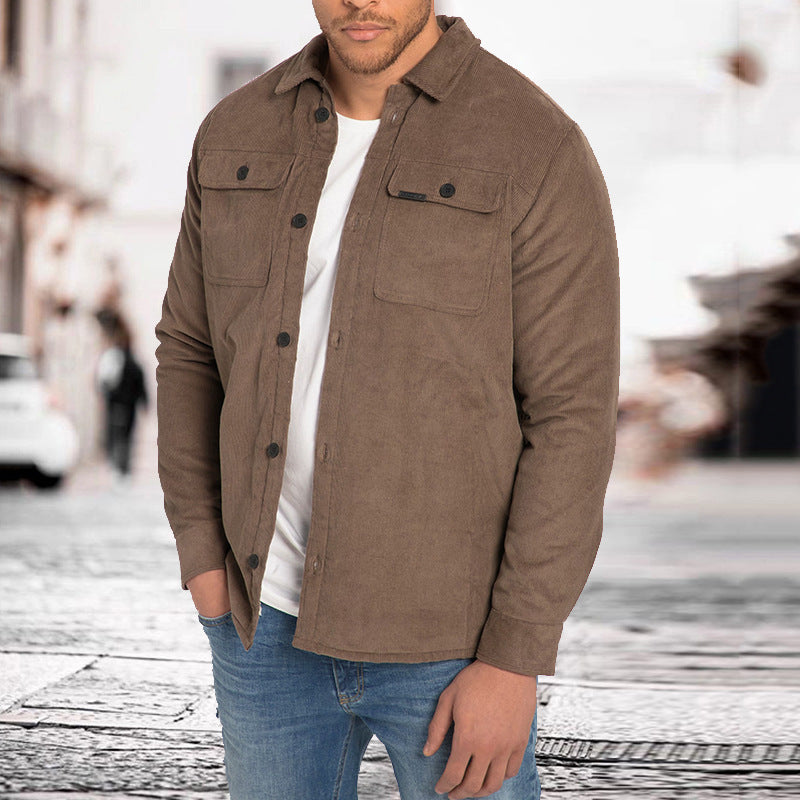 Herren Cordjacke mit praktischen Brusttaschen und modernem Schnitt Aliams