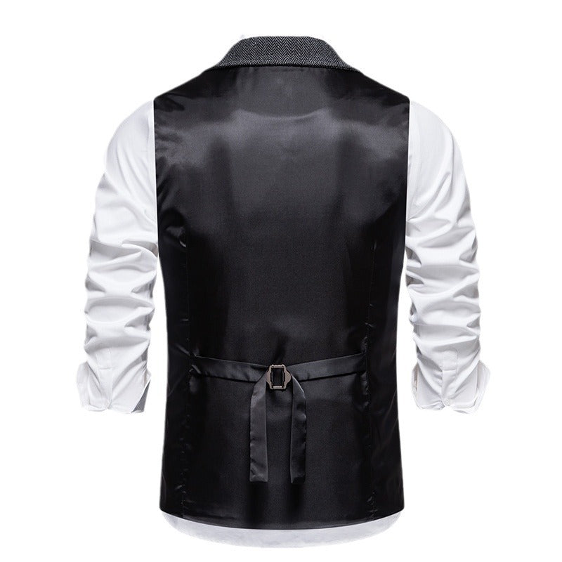 Herren elegante Weste im klassischen Hahnentrittmuster Aliams