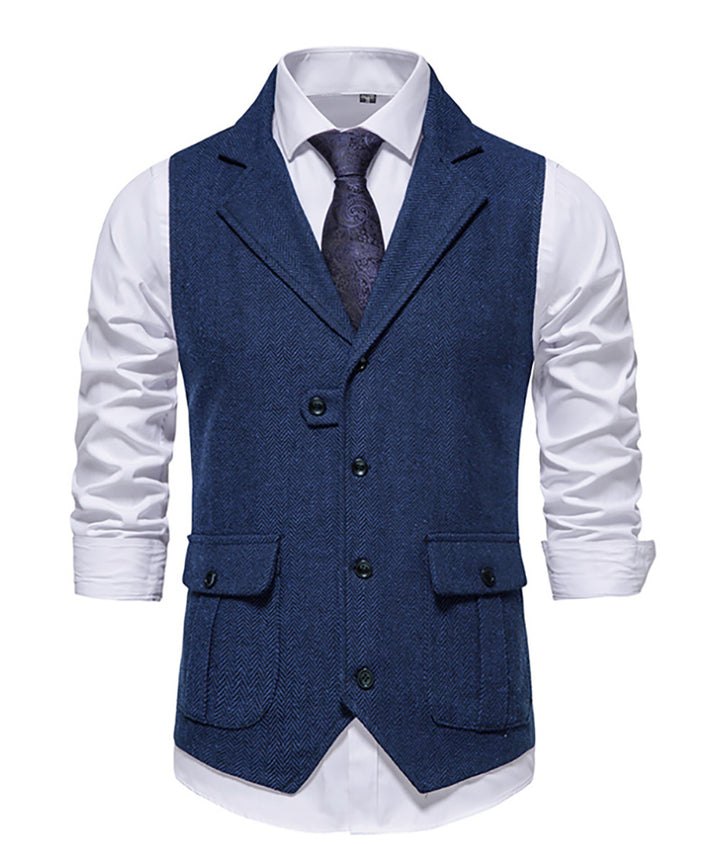 Herren eleganter Weste im klassischen Hahnentrittmuster Aliams