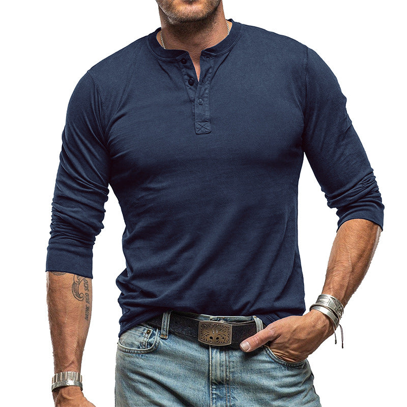 Herren Henley-Shirt mit Knopfleiste Aliams
