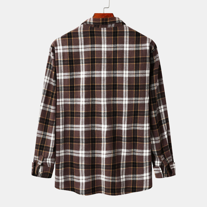 Herren Flanellhemd mit modernem Karomuster und bequemer Passform Aliams