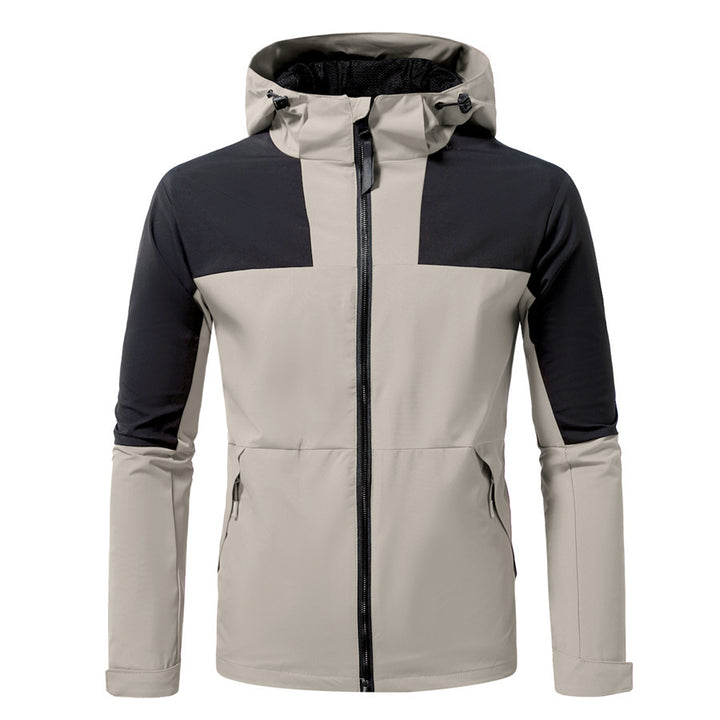 Herren funktionale Outdoor-Jacke mit verstellbarem Kapuzenbereich Aliams