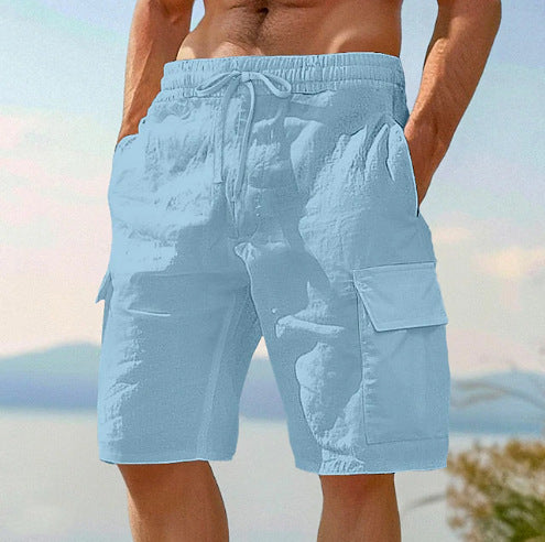 Herren Cargo-Shorts mit elastischem Bund und praktischen Seitentaschen Aliams