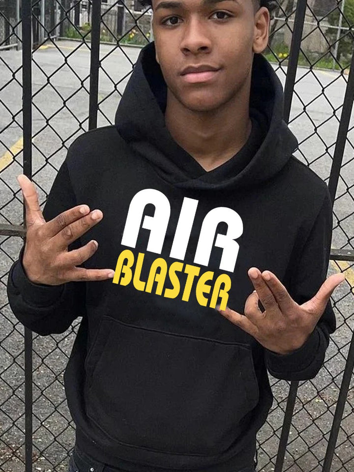 Herren Kapuzenpullover mit auffälligem Schriftzug und bequemer Passform Aliams