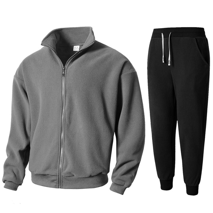 Herren Fleece Relaxanzug mit hohem Kragen Aliams