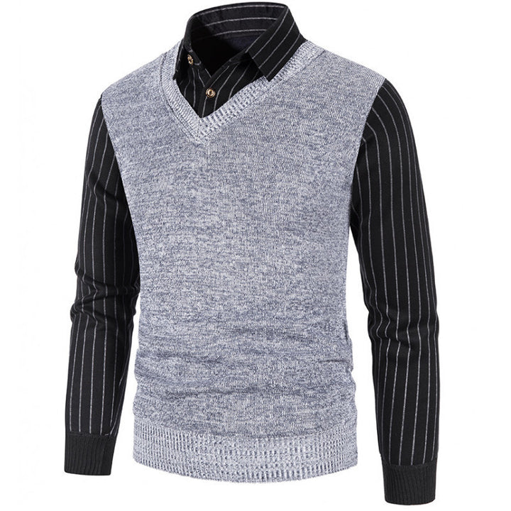 Herren eleganter V-Ausschnitt Pullover Aliams