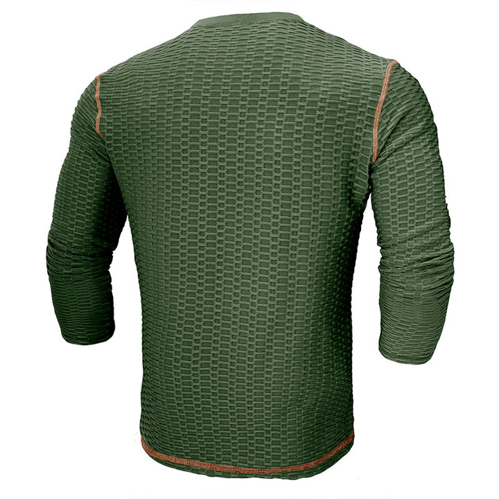 Herren strukturiertes Langarmshirt Aliams