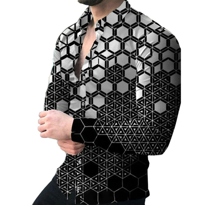 Herren Hemd mit auffälligem Punktmuster Aliams