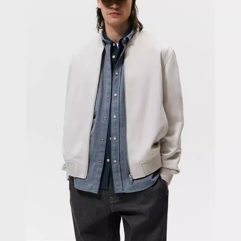 Herren Casual Elegante Sweatjacke mit Rundhalsausschnitt und seitlichen Eingrifftaschen Hedi-Mode