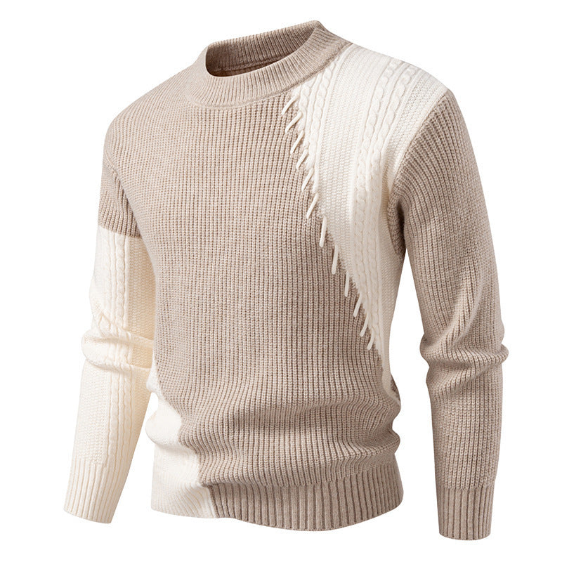 Herren Strickpullover mit modernem Struktur-Design und elegantem Kragen Aliams