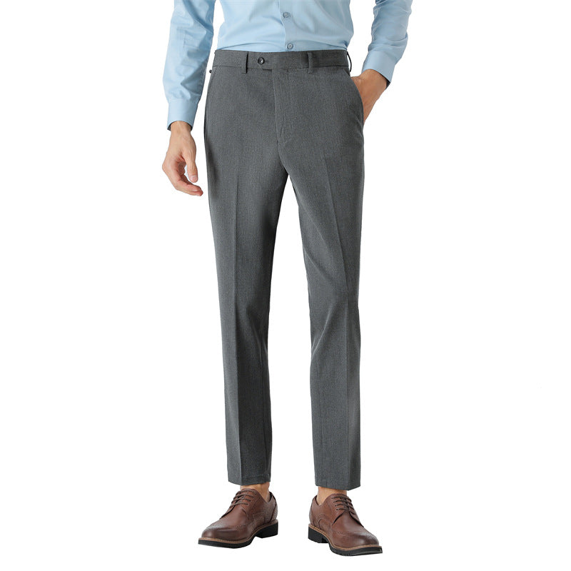 Herren elegante Anzughose mit schmalem Schnitt und feinem Muster Aliams