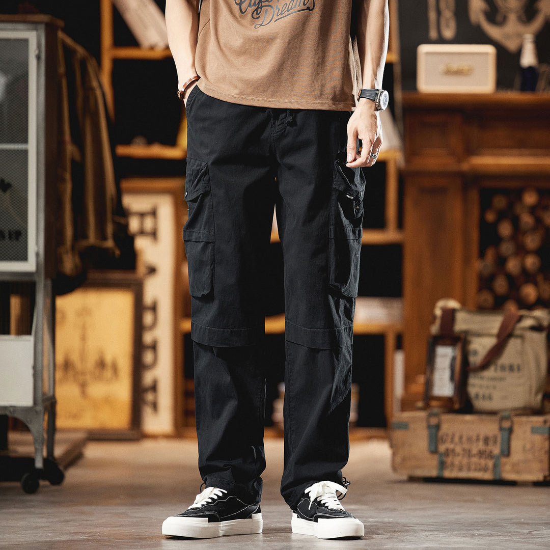 Herren Cargo-Hose mit zahlreichen Funktionstaschen und elastischem Bund Aliams