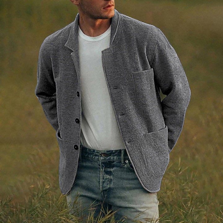 Herren Casual Strickjacke mit praktischen Taschen und modernem Schnitt Aliams