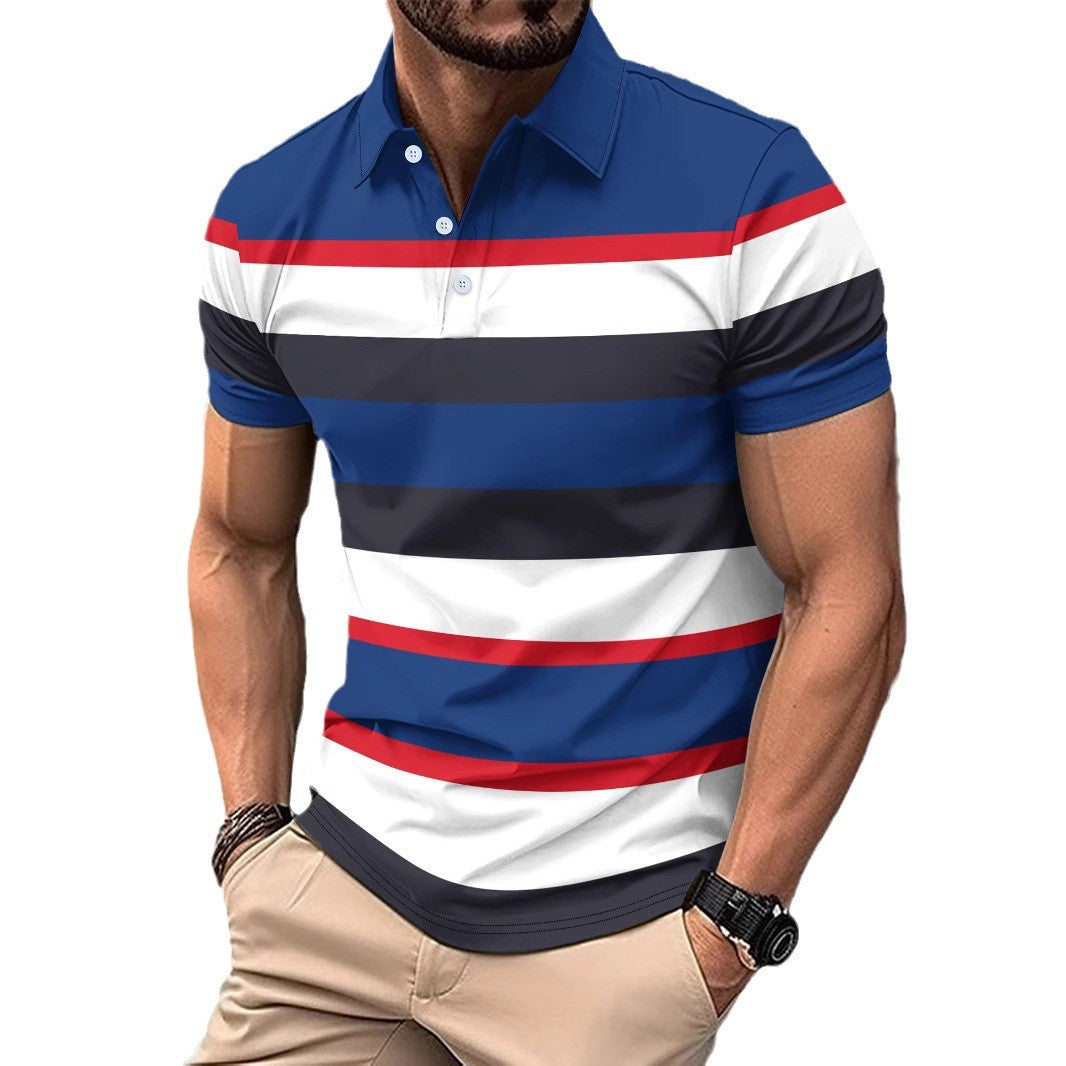 Herren Poloshirt mit sportlichem Streifenmuster Aliams