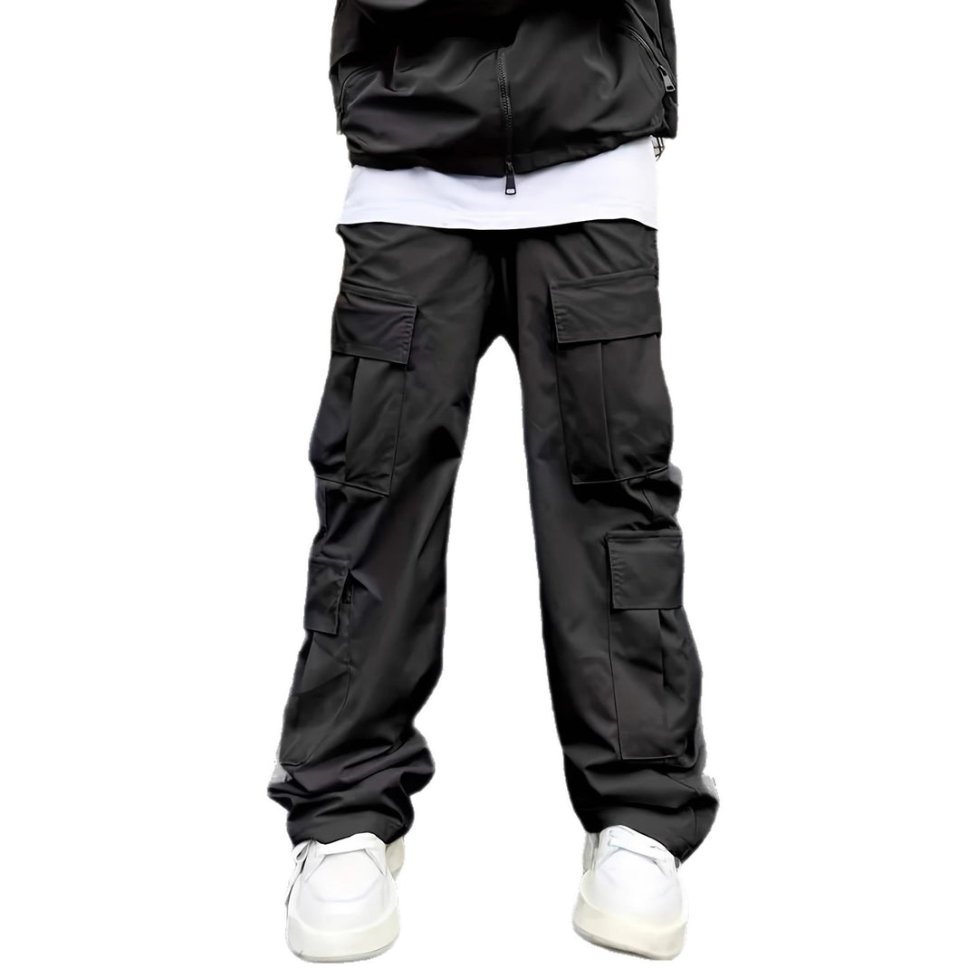 Herren funktionale Cargo-Hose mit vielseitigen Taschen und elastischem Bund Hedi-Mode