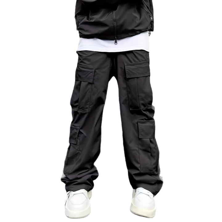 Herren funktionale Cargo-Hose mit vielseitigen Taschen und elastischem Bund Hedi-Mode