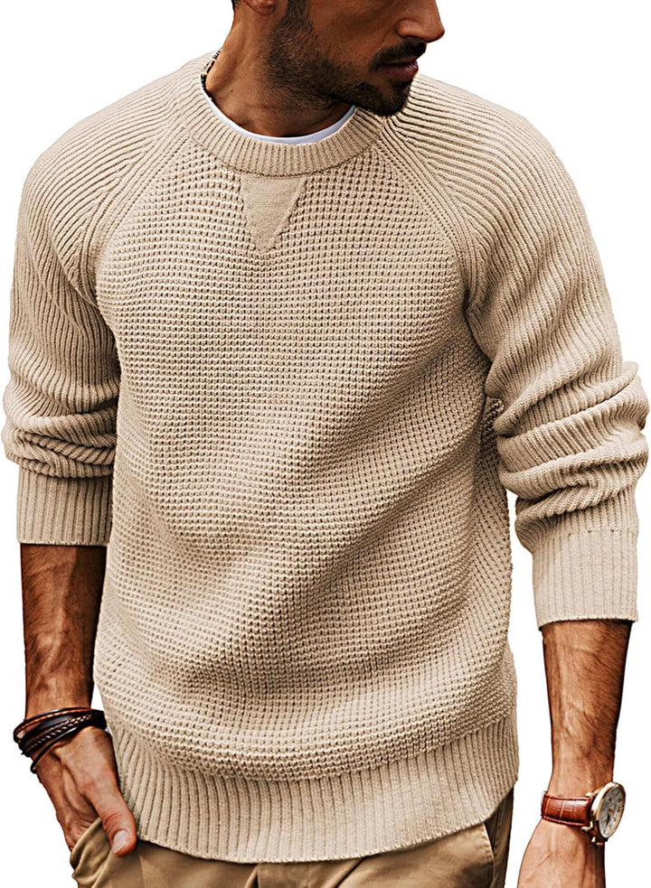 Herren Klassischer Strickpullover mit strukturiertem Muster Aliams