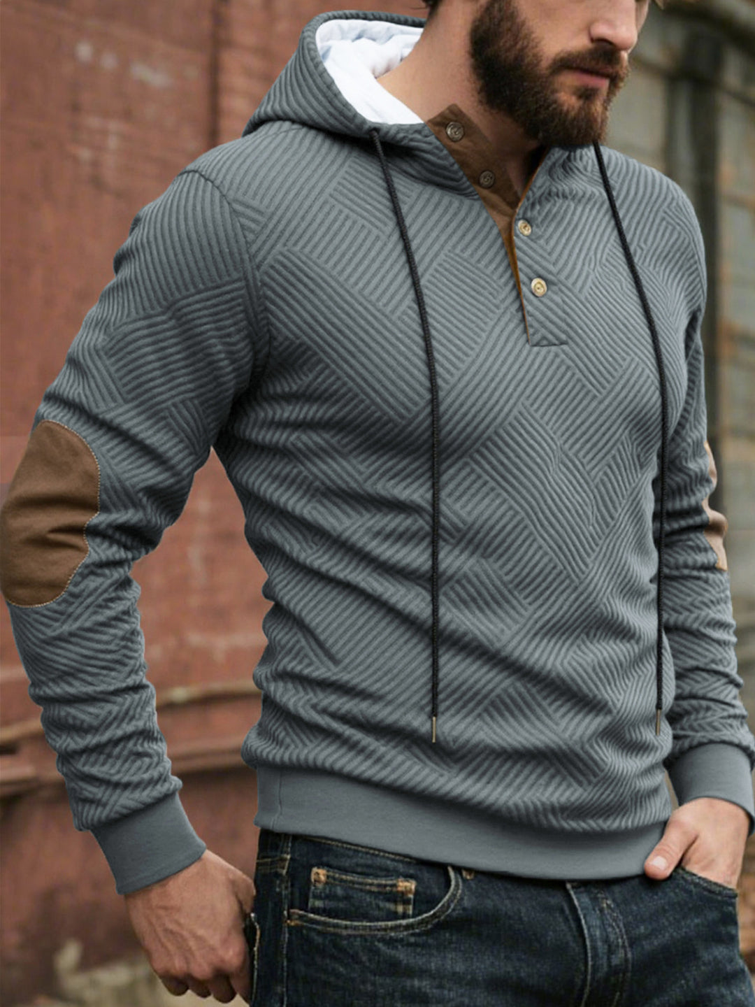 Herren Sportliches Hoodie mit strukturiertem Design Aliams