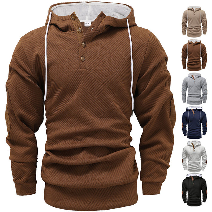 Herren Sportlicher Kapuzenpullover mit einzigartigem Strukturdesign und modischen Akzenten Aliams
