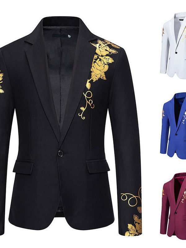 Herren eleganter Blazer mit floralem Design und hochwertiger Verarbeitung Aliams