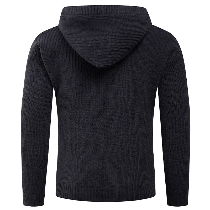 Herren Strickpullover mit hochabschließendem Kragen und Knopfdetails Aliams
