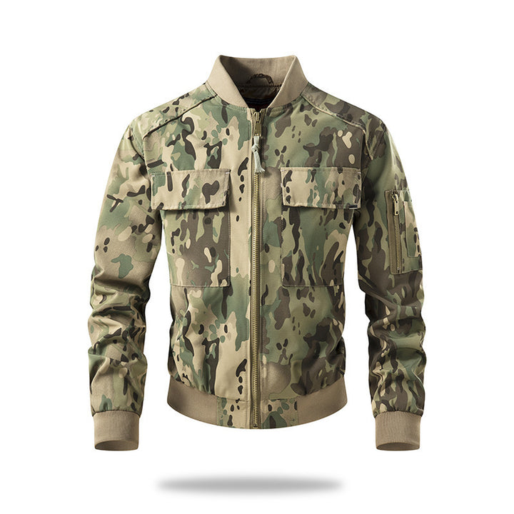 Herren Freizeit-Bomberjacke mit praktischen Taschen und stylischem Kragen Aliams