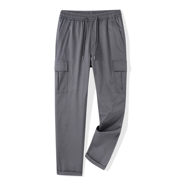 Herren bequeme Cargo-Hose mit elastischem Bund und praktischen Taschen Aliams