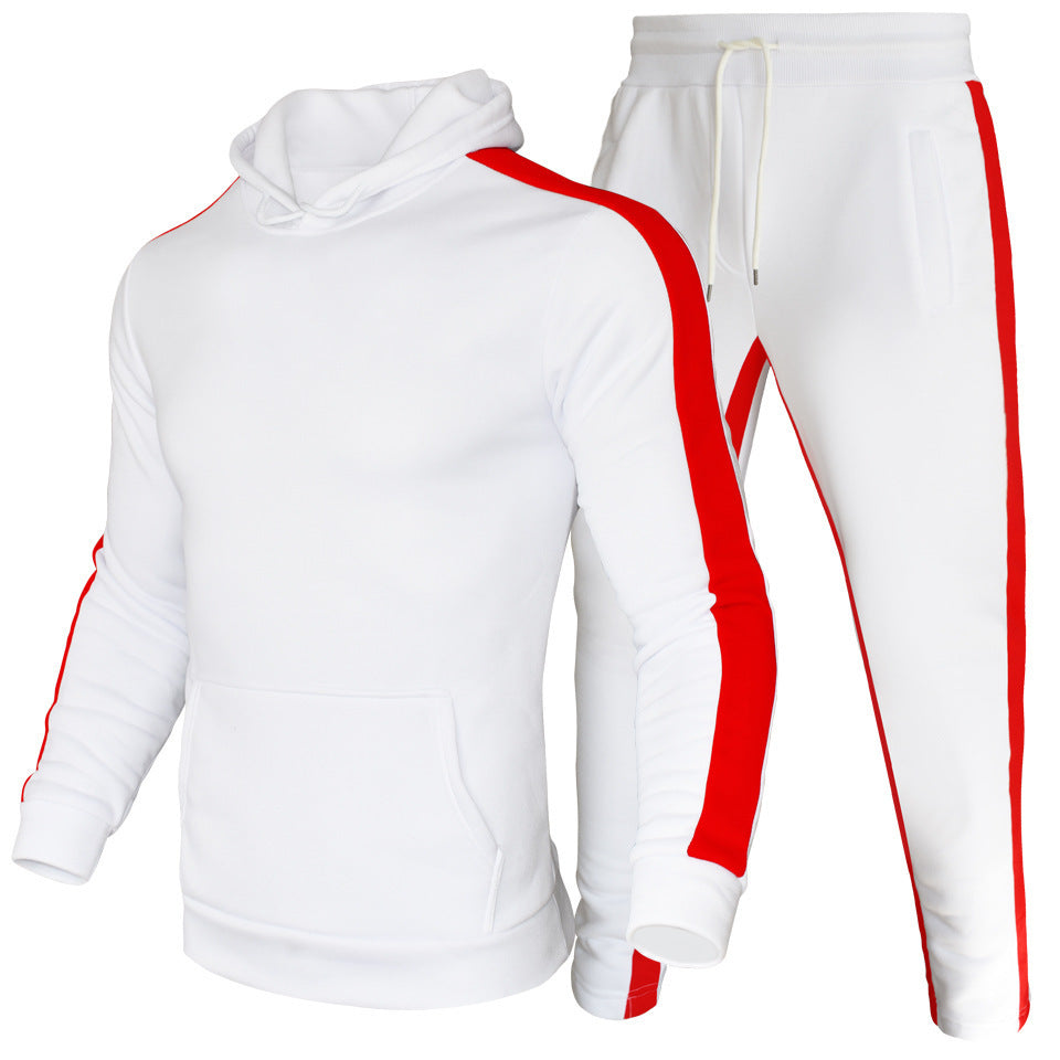 Herren sportliches Kapuzen-Sweatshirt und Jogginghose Set Aliams