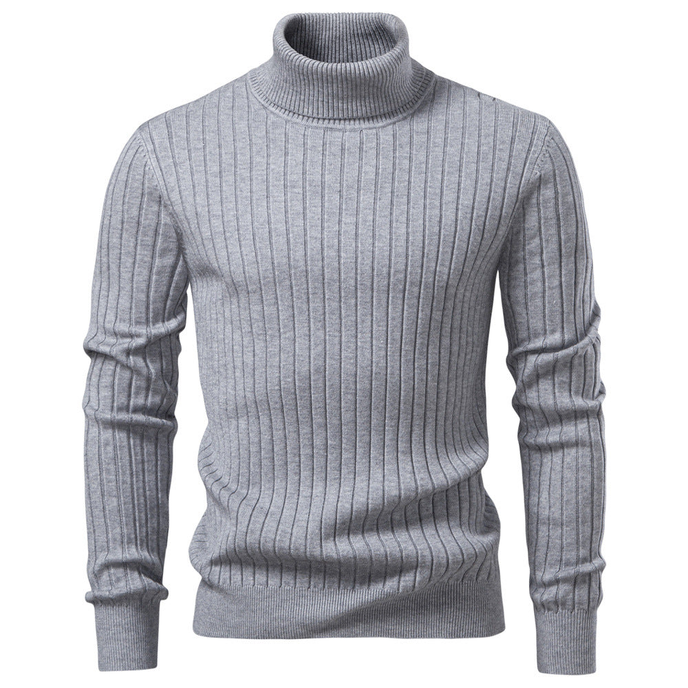 Herren Rollkragenpullover mit feinem Rippstrukturdesign Aliams