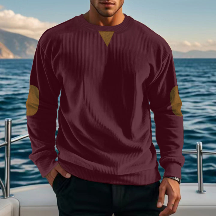 Herren klassischer Rippstrick Pullover Aliams