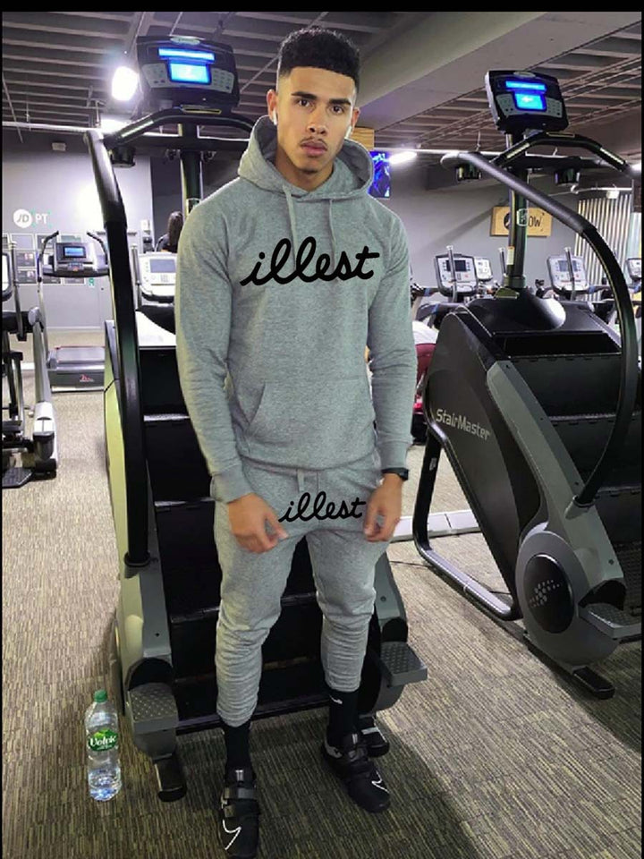 Herren Hoodie und Jogginghose Set mit auffälligem Schriftzug Aliams