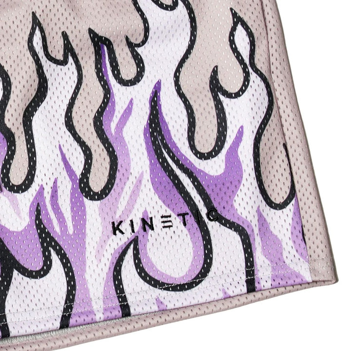 Männer Flammen-Stickerei Sport Shorts Aliams