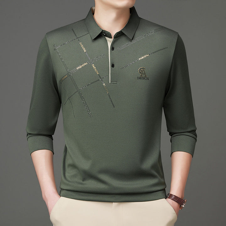 Herren Poloshirt mit stylischem Grafikdruck und hochwertigem Funktionsmaterial Aliams