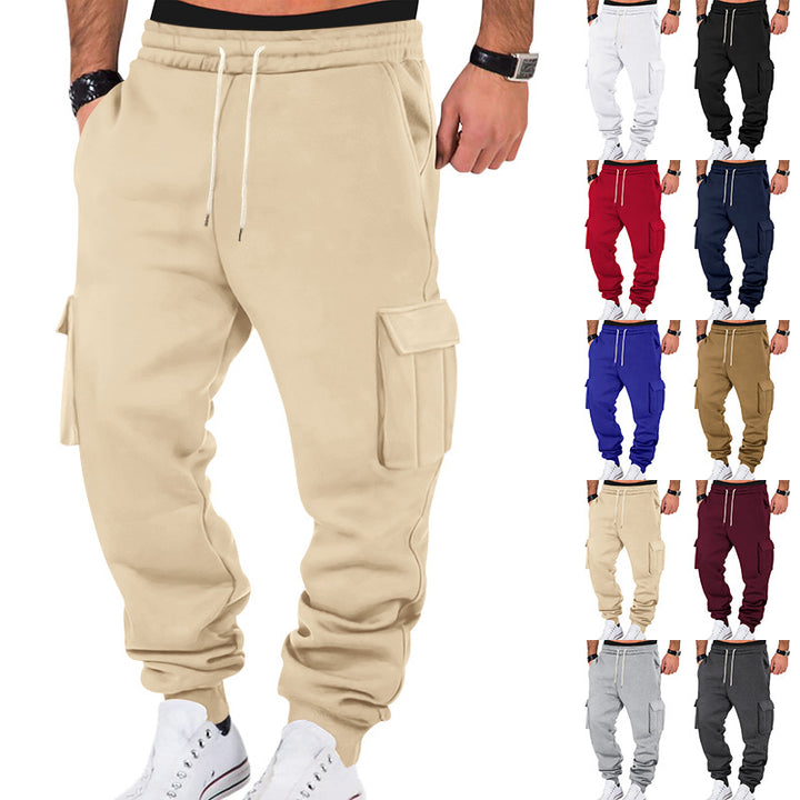 Herren Cargo-Sweatpants mit elastischem Bund und praktischen Seitentaschen Aliams