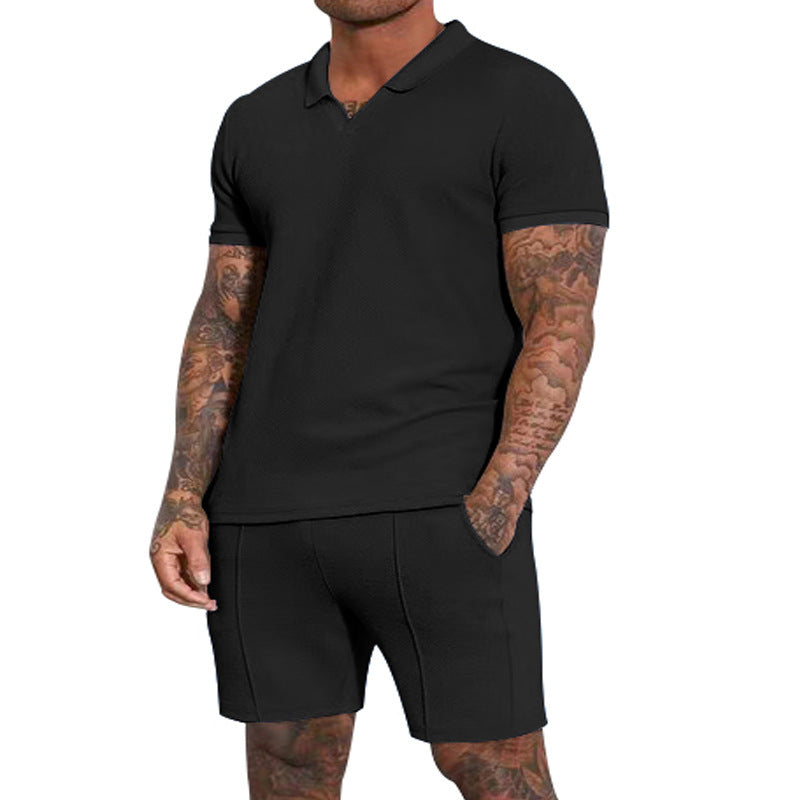 Herren Poloshirt und Shorts Set Aliams
