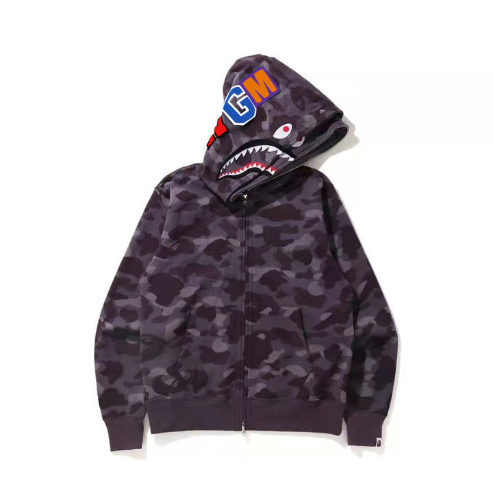 Herren Kapuzenjacke mit einzigartigem Camouflage-Design und einem auffälligen Reißverschluss Aliams