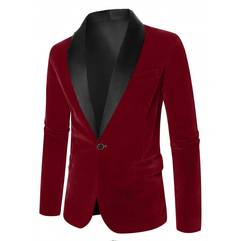 Herren Samt Blazer mit elegantem Revers Aliams