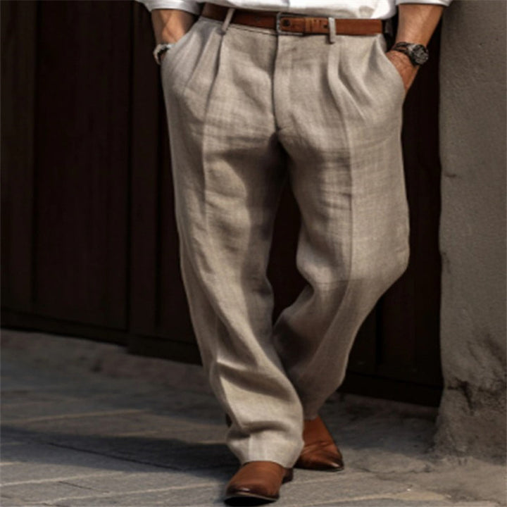 Herren Elegante Leinen-Hose mit komfortabler Passform Aliams