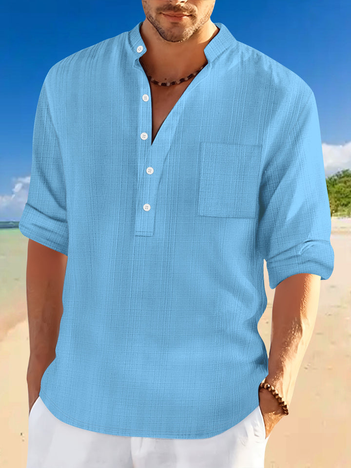 Herren Hemd mit modernem Kragen und strukturierter Oberfläche Aliams