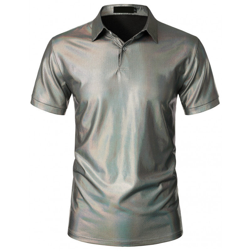 Herren Sport Polo-Shirt mit glänzender Oberfläche und atmungsaktiver Funktionalität Aliams