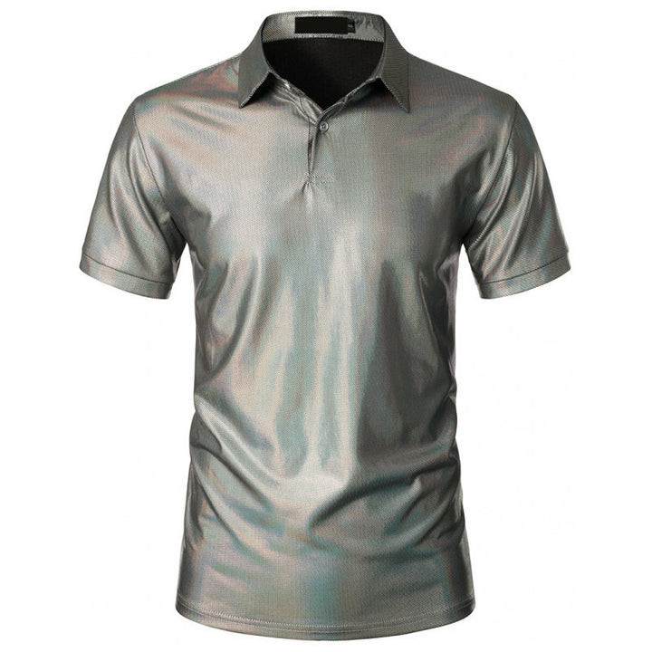 Herren Sport Polo-Shirt mit glänzender Oberfläche und atmungsaktiver Funktionalität Aliams