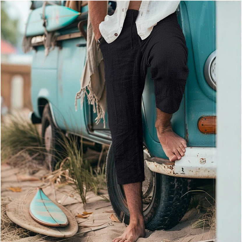 Herren Chino-Hosen mit lässigem Schnitt und elastischem Bund Aliams