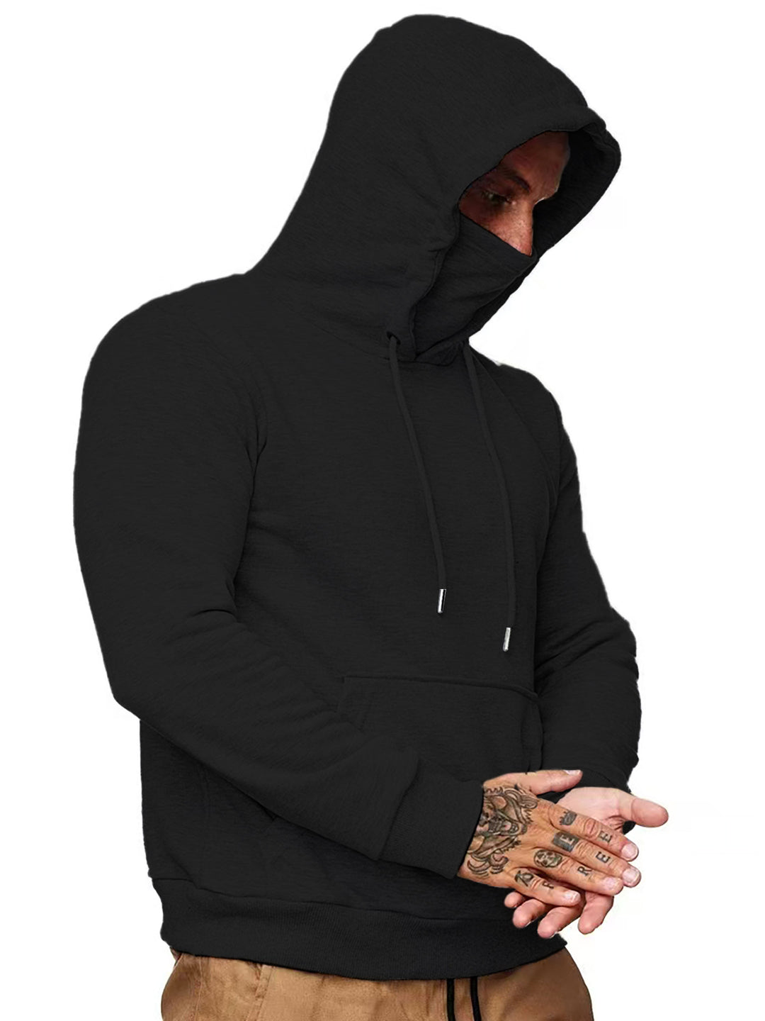 Herren Kapuzenpullover mit multifunktionalem Gesichtsschutz Aliams