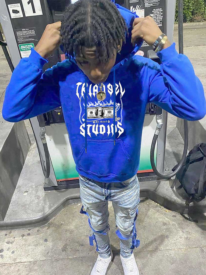 Herren Kapuzenpullover mit kreativem Grafikdruck Aliams