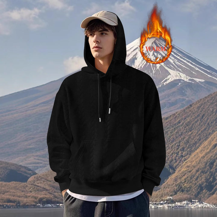 Herren Fleece Kapuzenpullover mit strukturierter Innenverarbeitung und atmungsaktiven Eigenschaften Aliams